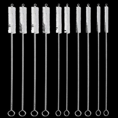 Belro straw cleaning brushes shown with footwear pumps, ideal for cleaning and maintaining high heels and pumps.