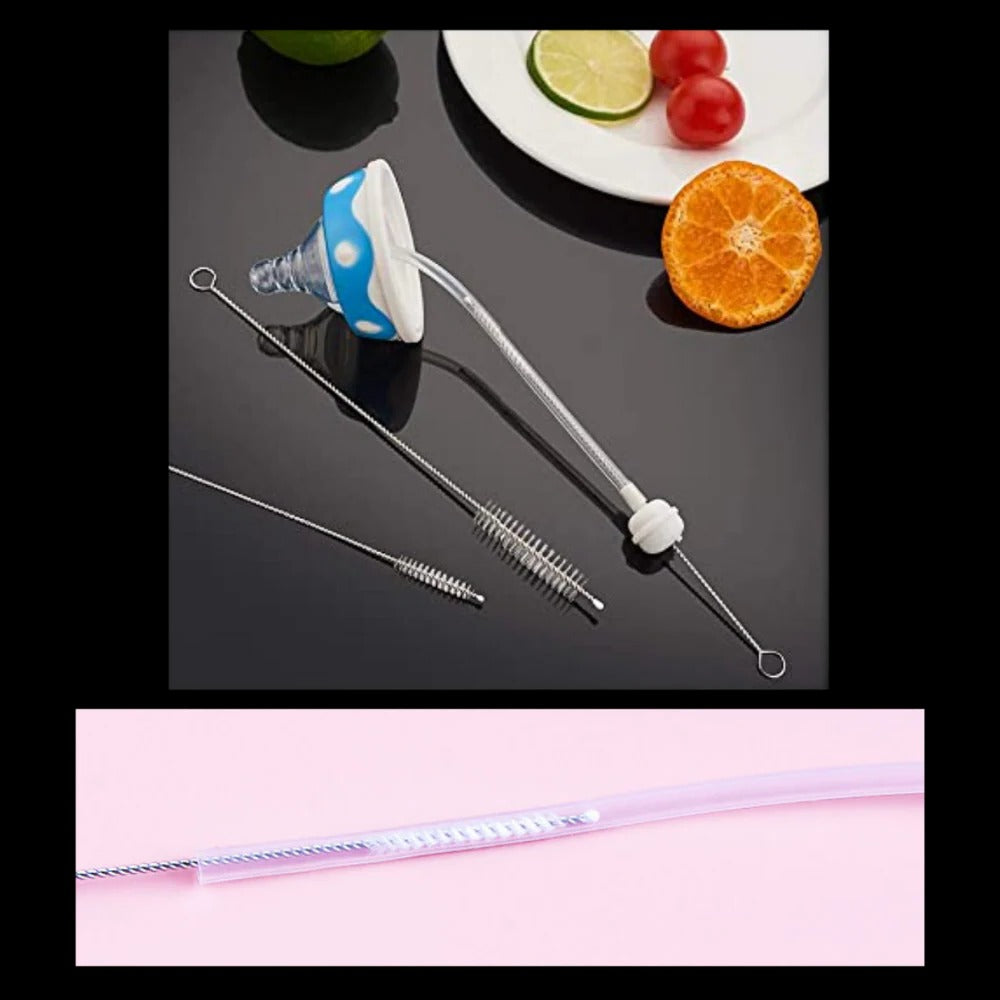 Belro straw cleaning brushes for footwear, designed for cleaning heels and pumps with natural bristles and ergonomic handle.