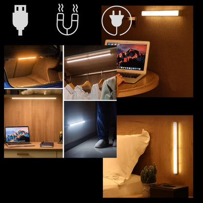 Belro wireless motion sensor LED indoor light installed in a home, providing automatic illumination in the outdoor garden area.