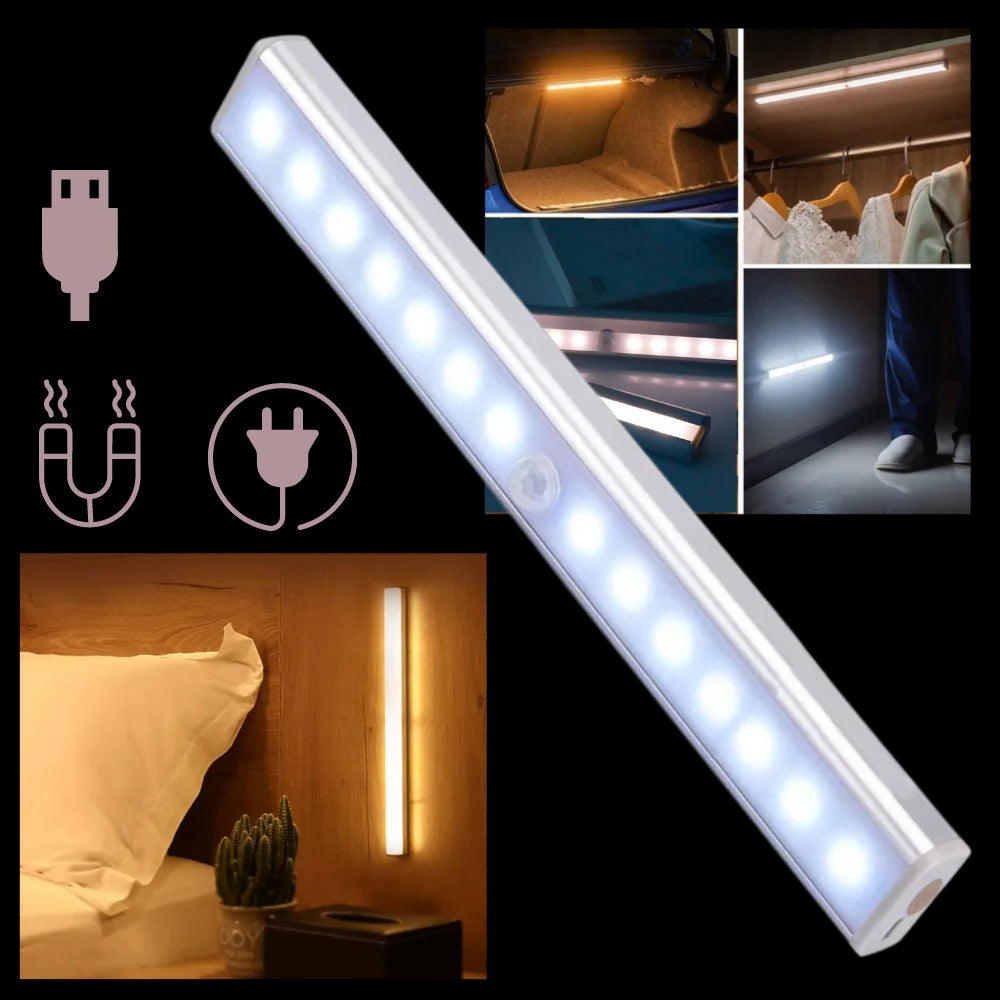 Belro wireless motion sensor LED indoor light installed in a home environment, providing automatic illumination for indoor spaces.