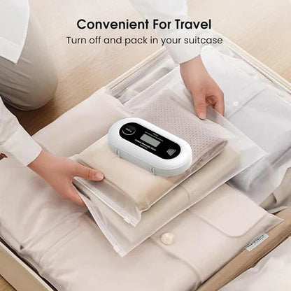 Belro Smart Carbon Monoxide Detector mounted on outdoor wall, showcasing its compact design for home safety.