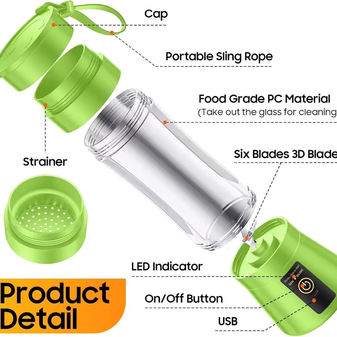 Belro mini electric portable juicer blender for smoothies and drinks, compact kitchen appliance in sleek design