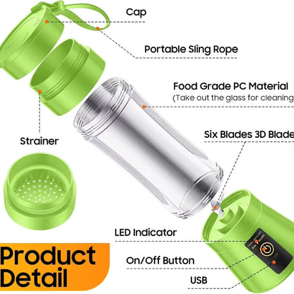 Belro mini electric portable juicer blender for smoothies and drinks, compact kitchen appliance in sleek design