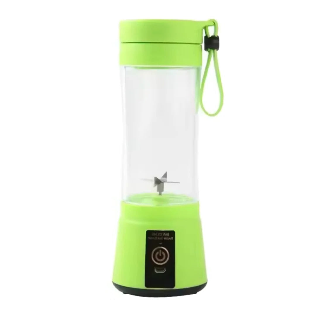 Belro Mini Electric Portable Juicer Blender shown with compact design, blending jar, and control buttons for easy use.