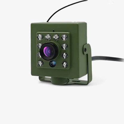Belro HD WiFi Bird Nest Camera mounted outdoors, showing compact drone-style design with lens and antenna for surveillance.