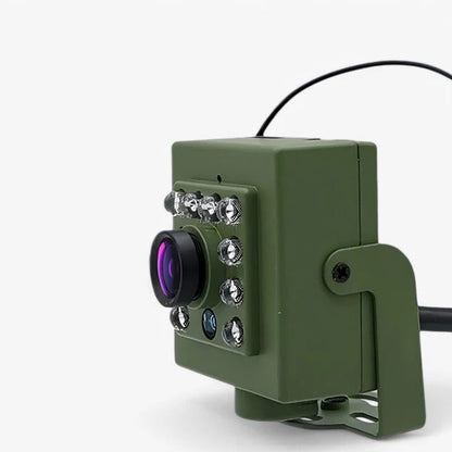 Belro HD WiFi bird nest camera mounted outdoors, showcasing its compact design and lens for high-quality surveillance.