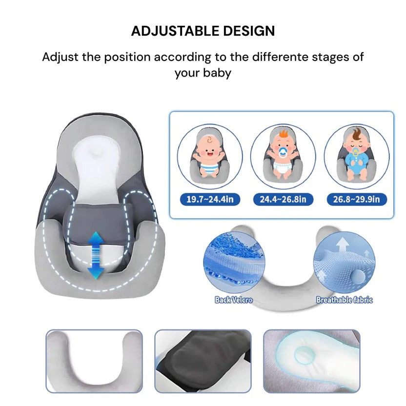 Belro inclined reflux pillow bed for infants with soft fabric and supportive design for comfortable sleep.