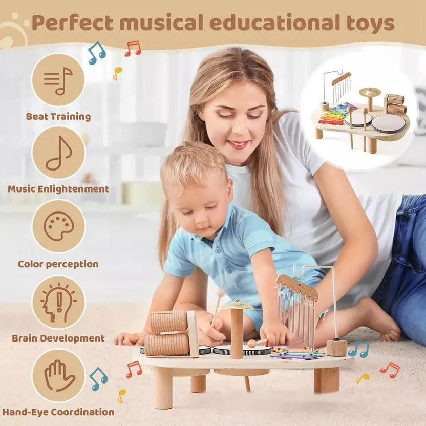 Belro Montessori Drum Kit clothing for men, featuring a stylish design with drum pattern details, casual and comfortable fit.
