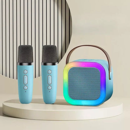 Kids Karaoke Machine toy by Belro with colorful microphone and built-in speakers for singing fun and entertainment.
