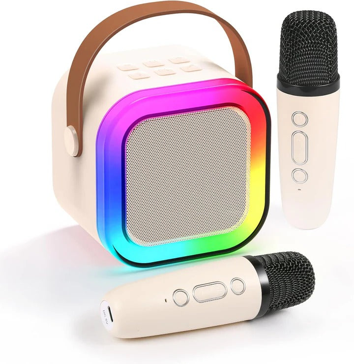 Kids Karaoke Machine toy by Belro with colorful microphone and musical buttons, designed for children to sing and have fun.