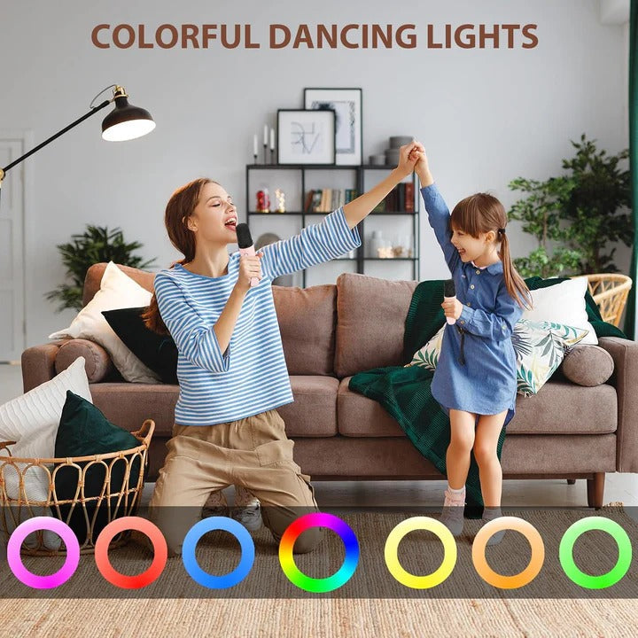 Kids Belro Karaoke Machine toy with colorful microphone and control panel, perfect for children’s singing fun and entertainment.