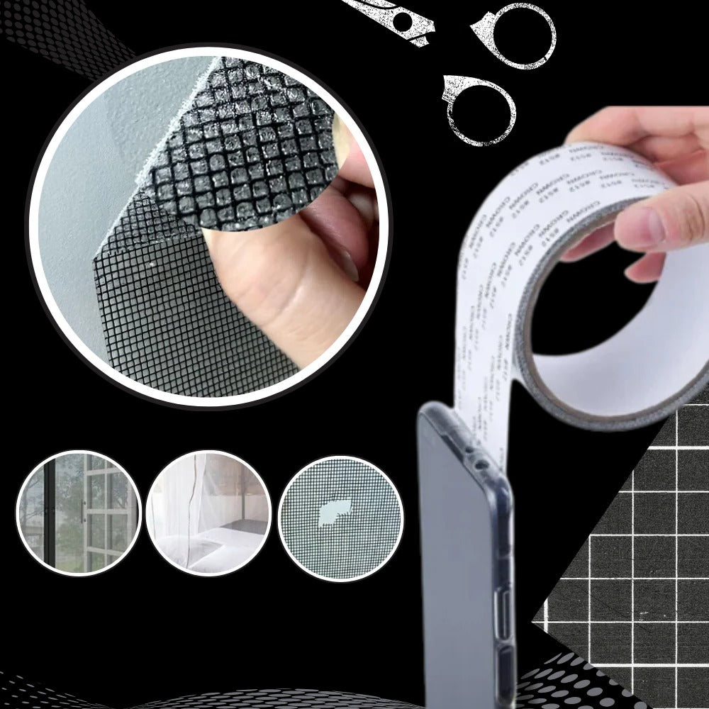 Belro strong adhesive screen repair tape applied to clothing for durable, quick fixes on men's garments.