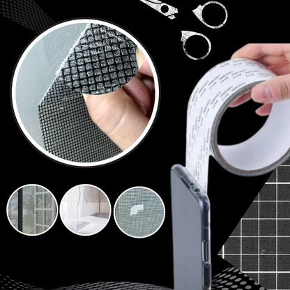 Belro strong adhesive screen repair tape applied to clothing for durable, quick fixes on men's garments.