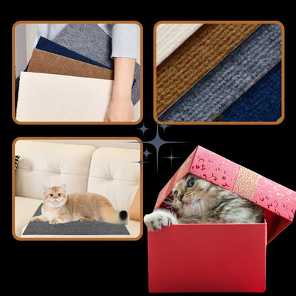 Belro adhesive wall-mounted cat scratch pad attached to a wall, designed for indoor feline scratching needs.