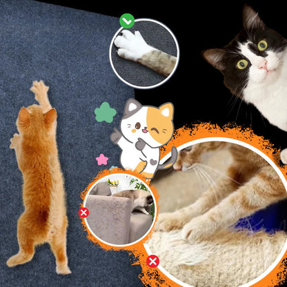 Belro adhesive wall-mounted cat scratch pad attached to a wall in a home setting, designed for feline scratching and entertainment.