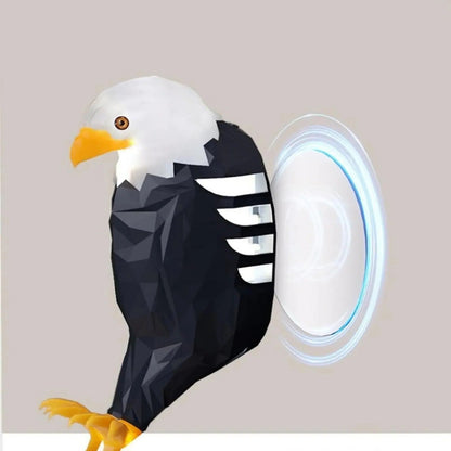 Belro LED eagle wall lamp mounted outdoors, featuring a detailed eagle design for home and garden decor.