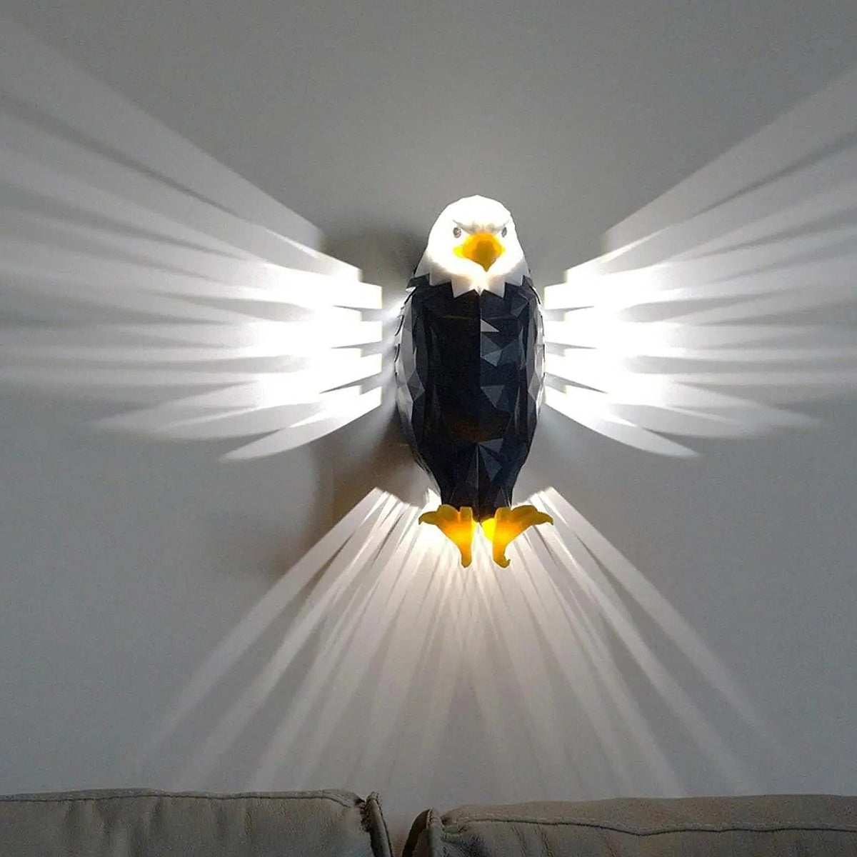 Belro LED Eagle Wall Lamp for outdoor home and garden decor, featuring a detailed eagle design and warm lighting.