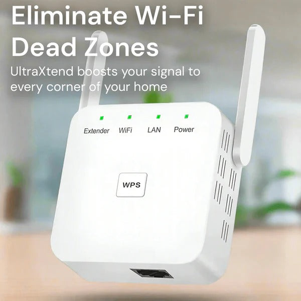 Belro 5G dual-band WiFi booster enhancing home wireless signal with sleek electronics design