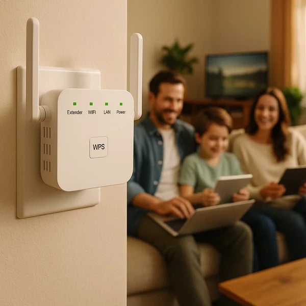 Belro 5G dual-band WiFi booster for enhanced wireless internet coverage in electronics.