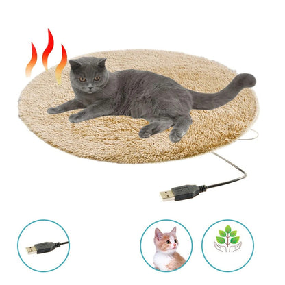 Belro USB heated pet cushion with soft fabric, designed for comfort and pain relief for cats and dogs.