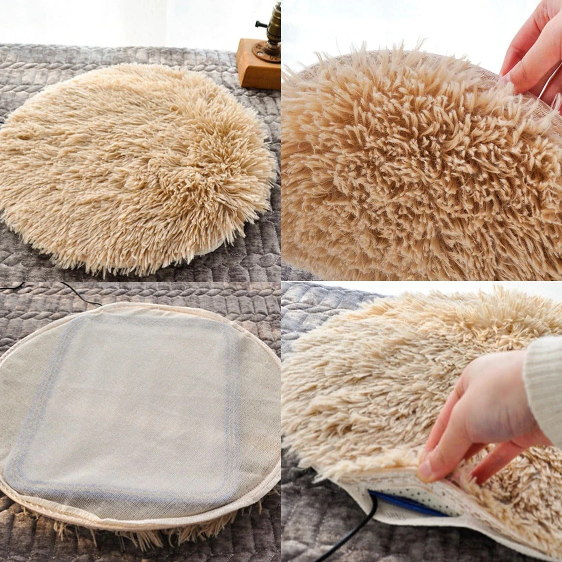 Belro USB heated pet cushion providing soothing warmth for pets, ideal for pain relief and comfort during cold weather.