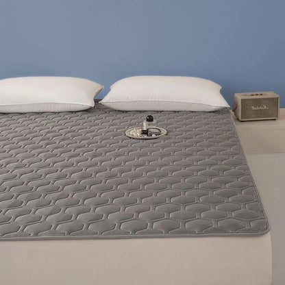 Belro cooling mattress pad on a bed, soft and breathable bedding topper for enhanced sleep comfort.