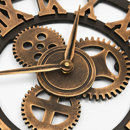 Belro industrial wall clock with large black numbers and metal frame, perfect for modern home or office decor.