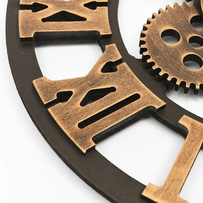 Belro industrial wall clock with large round face and vintage metal finish, ideal for modern home or garden decor.