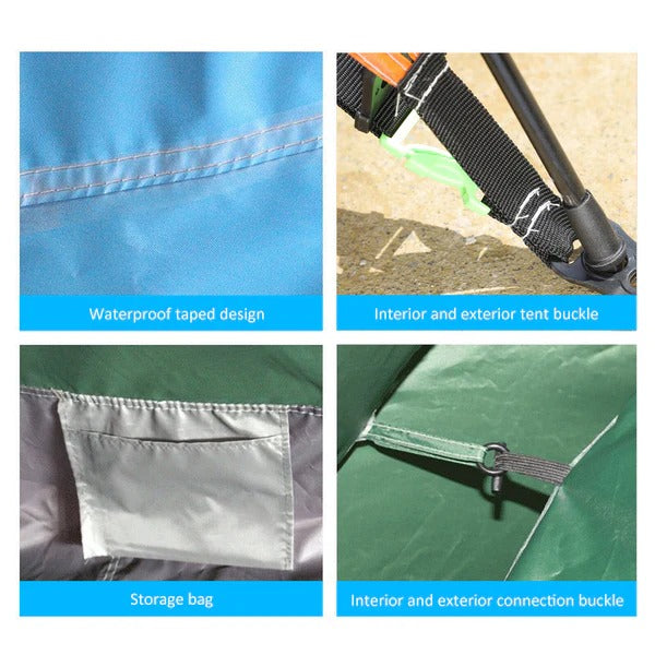 Belro instant pop-up tent set up outdoors, lightweight and portable for quick shelter during outdoor activities.