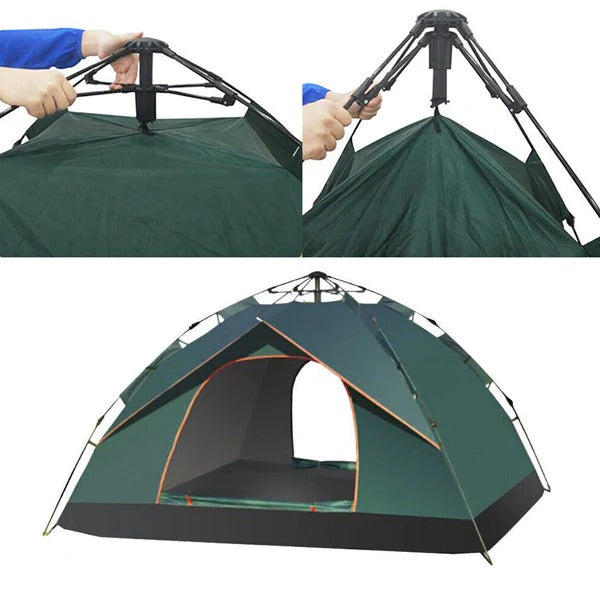 Belro Instant Pop-Up Tent set up outdoors, lightweight and portable for quick shelter during outdoor activities.