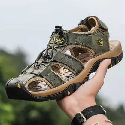 Belro all-weather men's sandals with adjustable straps and cushioned soles, suitable for outdoor and casual wear.
