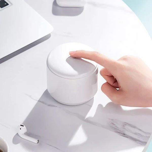 Belro compact ultrasonic cleaning device for jewelry, showing the device with its control panel and cleaning basket.