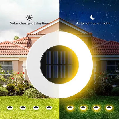 Belro rust-proof solar outdoor umbrella lights illuminating a patio umbrella with warm LED glow in an outdoor setting