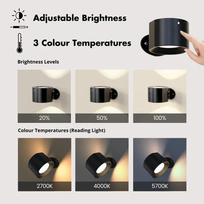 Belro LED rechargeable wall light mounted outdoors, providing bright illumination for home garden or outdoor spaces.