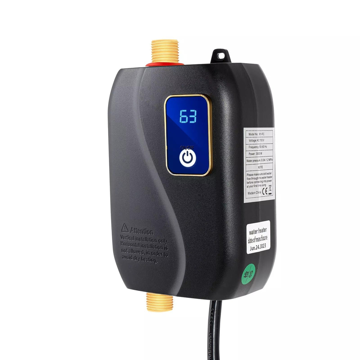 Belro tankless instant water heater for outdoor use, compact and energy-efficient home water heating solution.