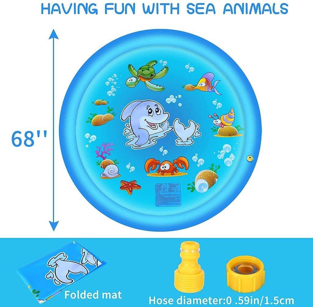 Belro men's sprinkler splash pad clothing with water spray features, perfect for outdoor summer fun and staying cool.