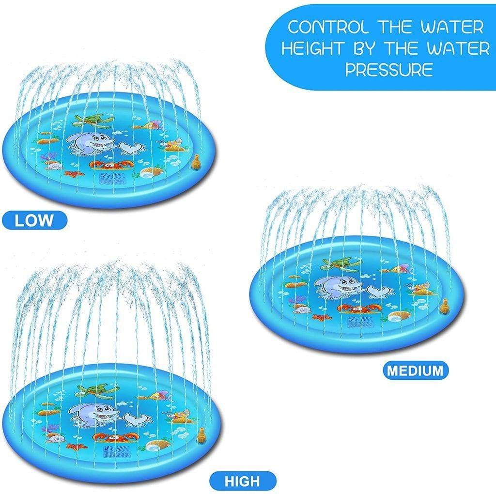Belro men's sprinkler splash pad clothing with colorful water spray features, perfect for outdoor summer fun.