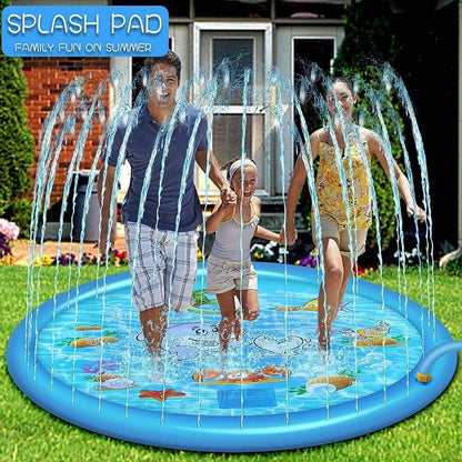 Belro men's sprinkler splash pad clothing, featuring colorful water spray design for outdoor fun and cooling.