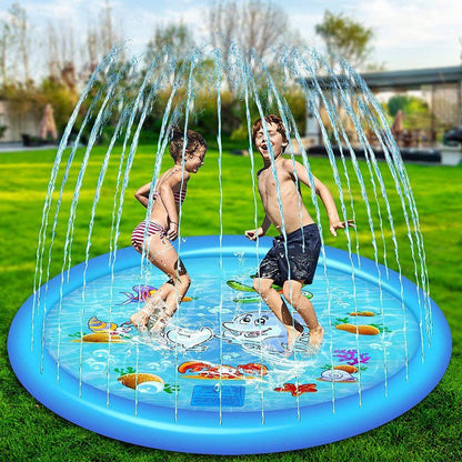 Belro men's sprinkler splash pad clothing, featuring colorful water spray patterns and lightweight, comfortable material for outdoor fun.