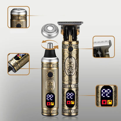 Belro 4-in-1 Precision Grooming Kit for health and beauty, featuring multiple attachments for beard, hair, and detail trimming.