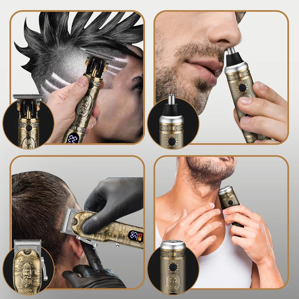 Belro 4-in-1 Precision Grooming Kit for health and beauty, featuring multiple attachments for trimming and grooming.