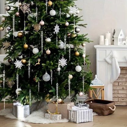 Belro Icicle Ornament set featuring stylish clothing accessories for men with shiny, decorative icicle designs.