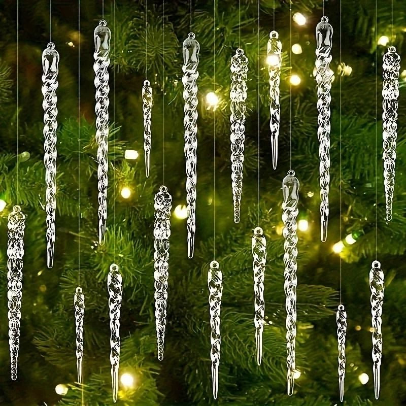 Belro Icicle Ornament Set for men, stylish clothing accessories with hanging icicle design, perfect for winter fashion.