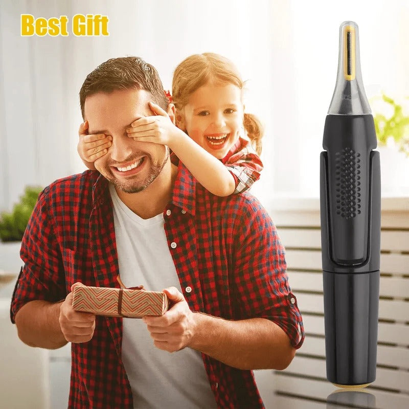 Belro men's multi-area grooming trimmer with adjustable blades, shown with attachments for precise facial and body grooming.