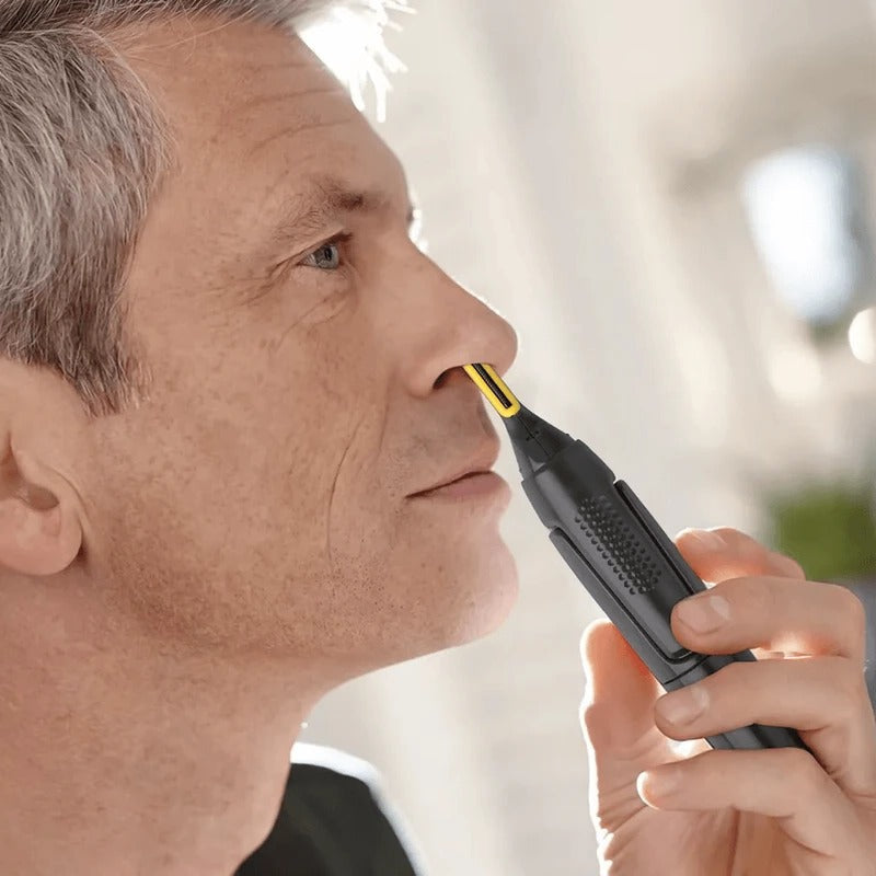 Belro men’s multi-area grooming trimmer with adjustable blades and attachment heads for precise facial and body grooming.