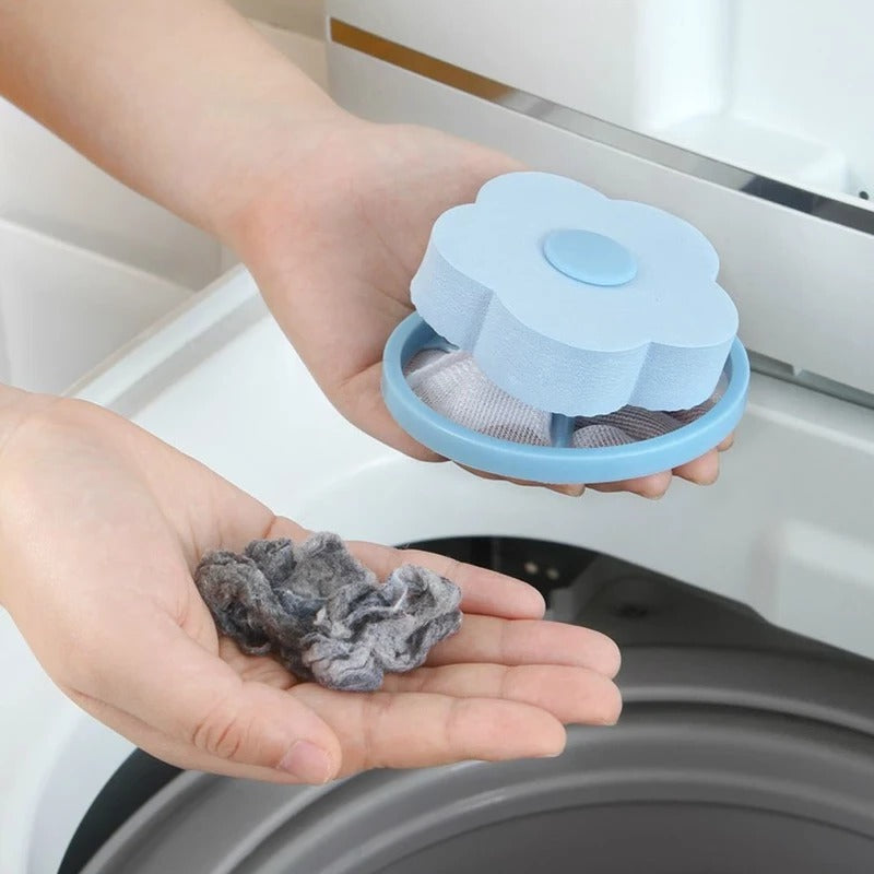 Belro laundry lint and fur remover in use, removing pet fur and lint from clothing and fabrics in a home laundry setting.