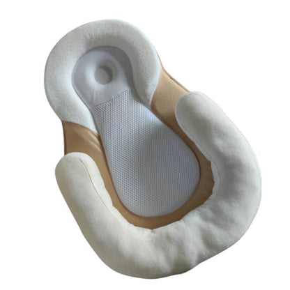 Belro infant support lounger with soft fabric and cushioned sides, designed for comfortable baby lounging at home.