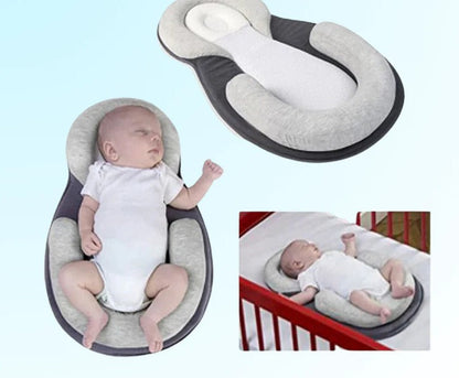Belro infant support lounger with soft fabric and cushioned sides, designed for safe, comfortable positioning for babies.
