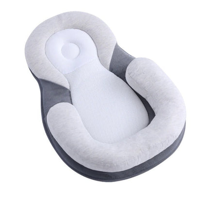 Belro infant support lounger with soft fabric and cushioned sides, designed for comfortable, safe lounging for babies.