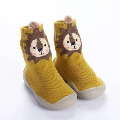 Belro children’s soft sole shoe socks, cozy and stretchy clothing socks for kids, featuring colorful patterns and non-slip soles.